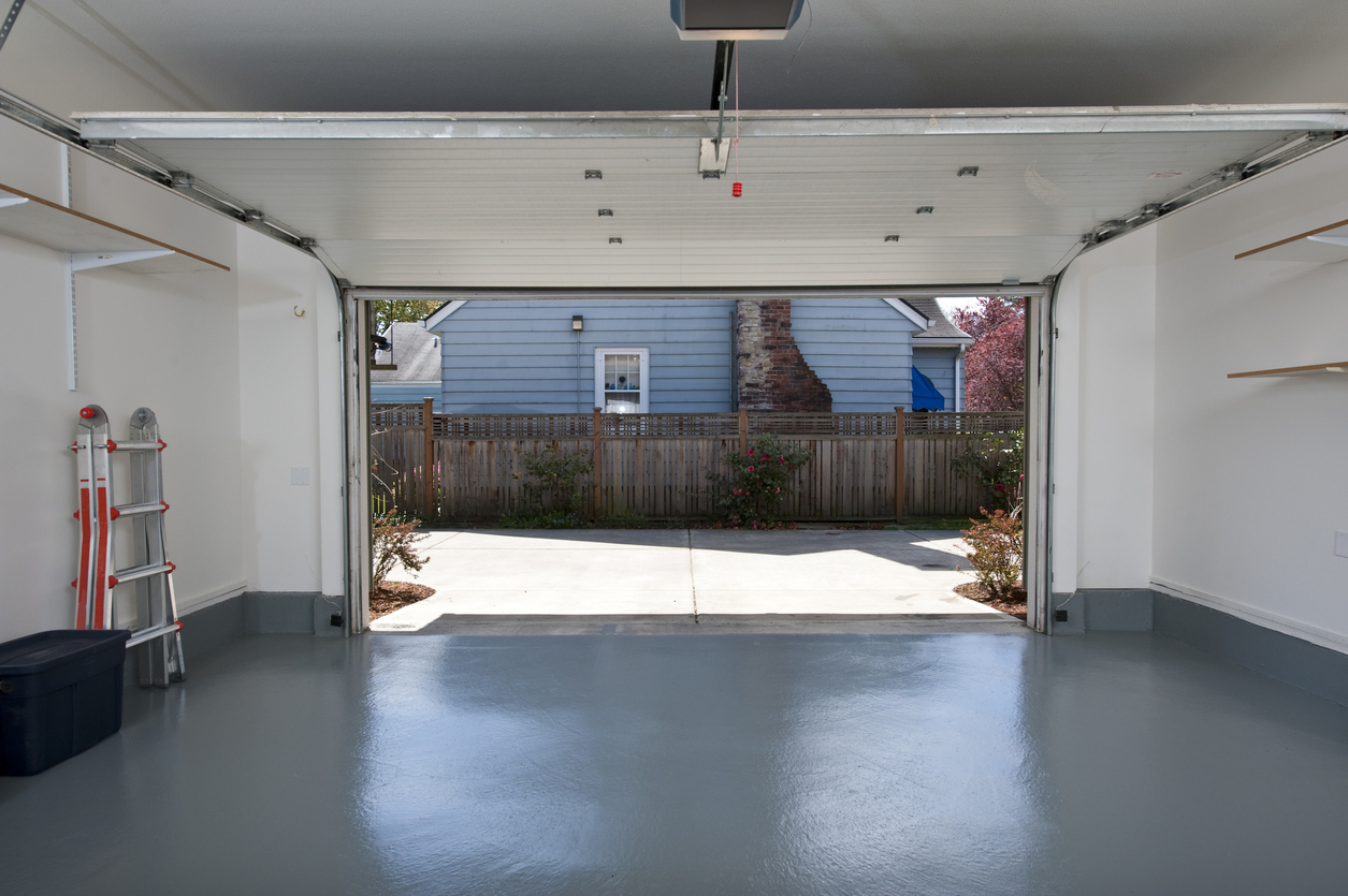 Clean garage interior